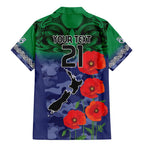 Custom Warriors Rugby ANZAC Family Matching Mermaid Dress and Hawaiian Shirt Gallipoli Soldier With Aboriginal Art