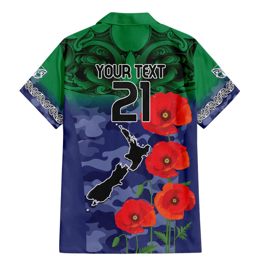 Custom Warriors Rugby ANZAC Family Matching Mermaid Dress and Hawaiian Shirt Gallipoli Soldier With Aboriginal Art
