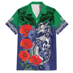 Custom Warriors Rugby ANZAC Family Matching Off The Shoulder Long Sleeve Dress and Hawaiian Shirt Gallipoli Soldier With Aboriginal Art