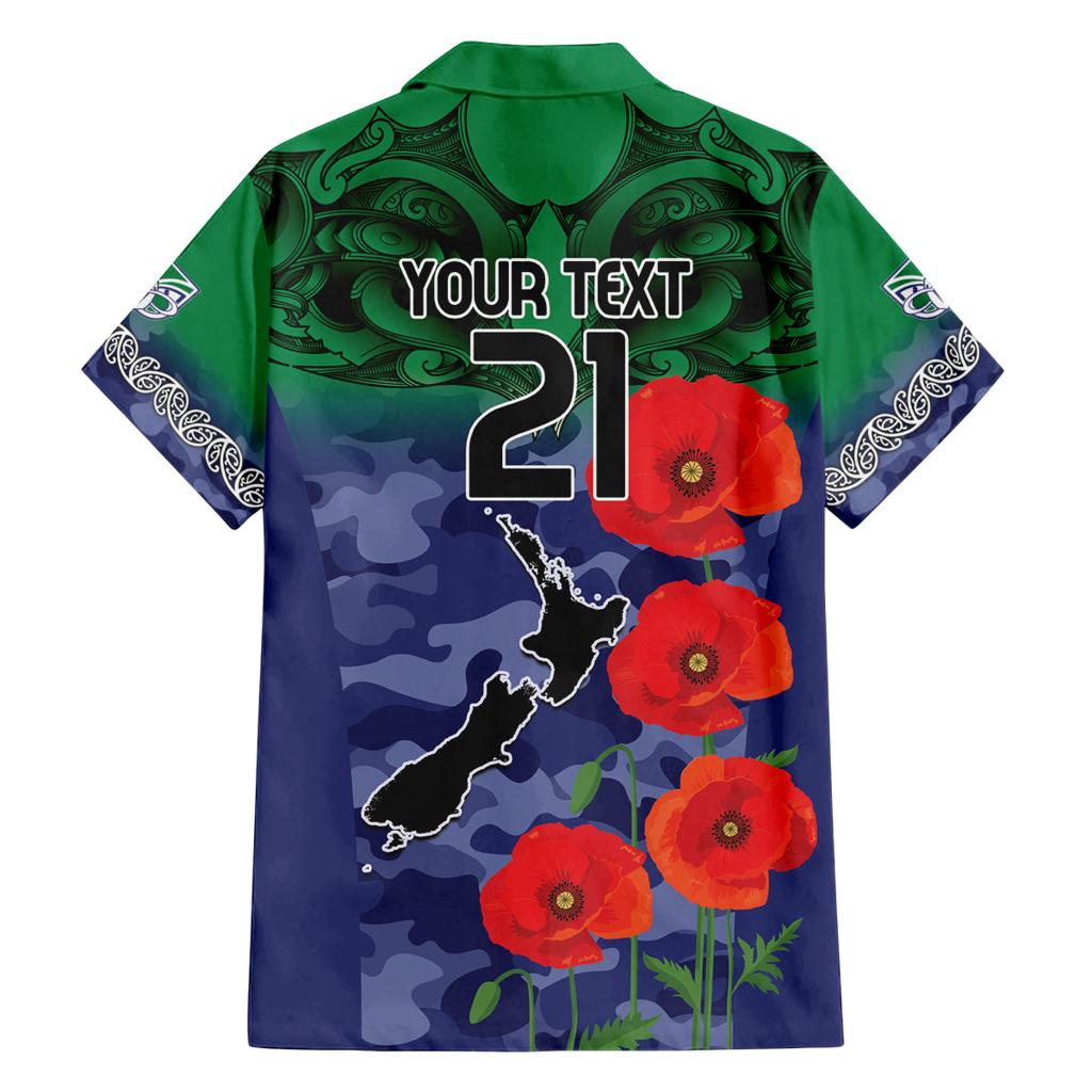 Custom Warriors Rugby ANZAC Family Matching Summer Maxi Dress and Hawaiian Shirt Gallipoli Soldier With Aboriginal Art