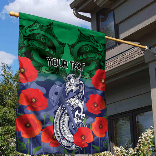 Custom Warriors Rugby ANZAC Garden Flag Gallipoli Soldier With Aboriginal Art