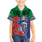 Custom Warriors Rugby ANZAC Hawaiian Shirt Gallipoli Soldier With Aboriginal Art