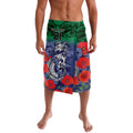 Custom Warriors Rugby ANZAC Lavalava Gallipoli Soldier With Aboriginal Art