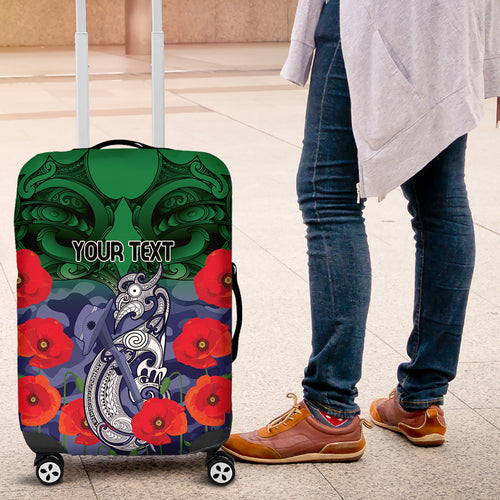 Custom Warriors Rugby ANZAC Luggage Cover Gallipoli Soldier With Aboriginal Art