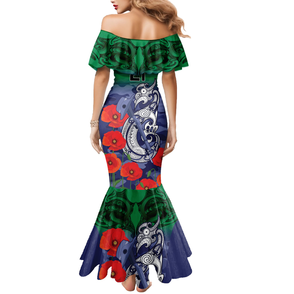 Custom Warriors Rugby ANZAC Mermaid Dress Gallipoli Soldier With Aboriginal Art