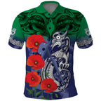 Custom Warriors Rugby ANZAC Polo Shirt Gallipoli Soldier With Aboriginal Art