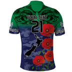 Custom Warriors Rugby ANZAC Polo Shirt Gallipoli Soldier With Aboriginal Art