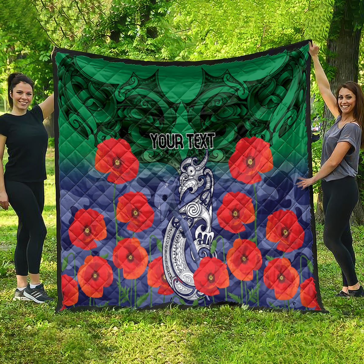 Custom Warriors Rugby ANZAC Quilt Gallipoli Soldier With Aboriginal Art