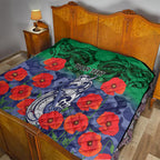 Custom Warriors Rugby ANZAC Quilt Gallipoli Soldier With Aboriginal Art