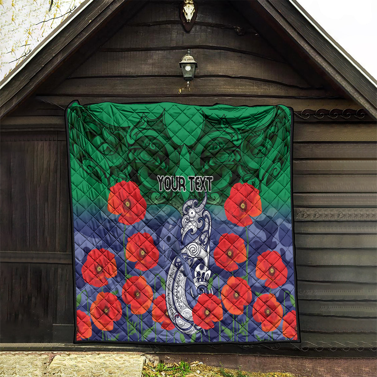 Custom Warriors Rugby ANZAC Quilt Gallipoli Soldier With Aboriginal Art