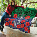 Custom Warriors Rugby ANZAC Quilt Gallipoli Soldier With Aboriginal Art