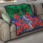 Custom Warriors Rugby ANZAC Quilt Gallipoli Soldier With Aboriginal Art