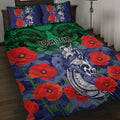Custom Warriors Rugby ANZAC Quilt Bed Set Gallipoli Soldier With Aboriginal Art