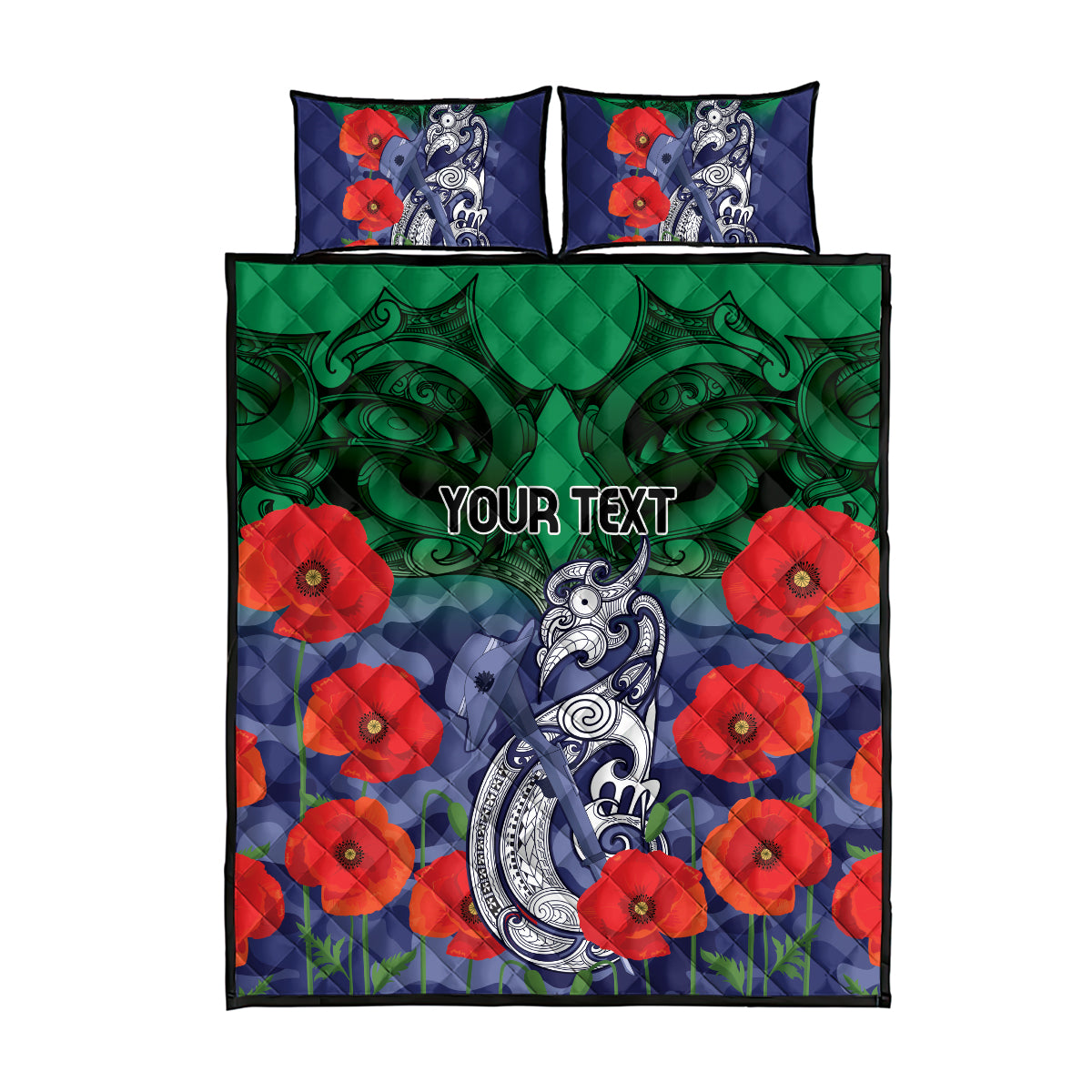 Custom Warriors Rugby ANZAC Quilt Bed Set Gallipoli Soldier With Aboriginal Art