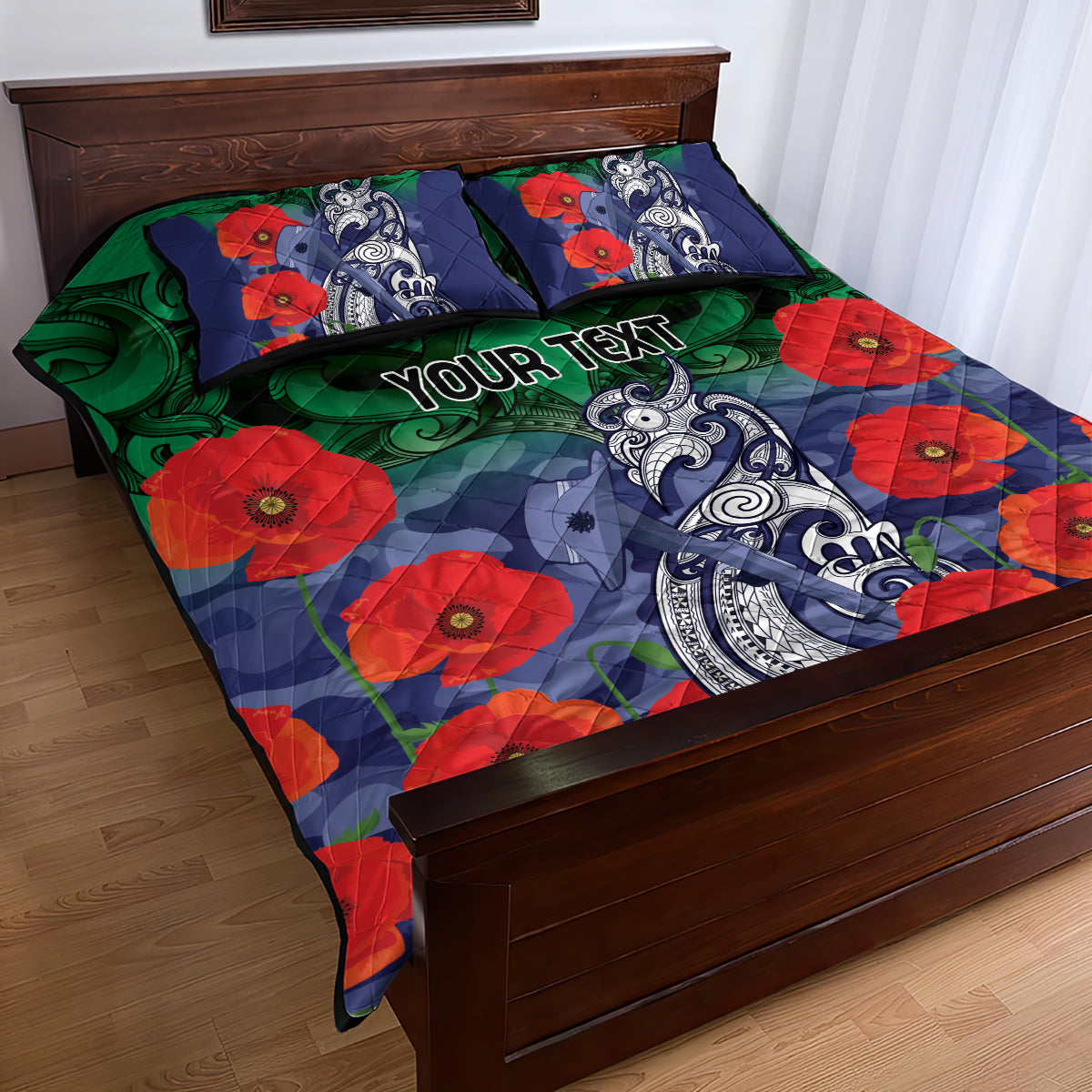Custom Warriors Rugby ANZAC Quilt Bed Set Gallipoli Soldier With Aboriginal Art