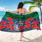 Custom Warriors Rugby ANZAC Sarong Gallipoli Soldier With Aboriginal Art