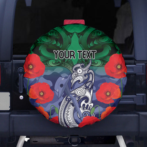 Custom Warriors Rugby ANZAC Spare Tire Cover Gallipoli Soldier With Aboriginal Art