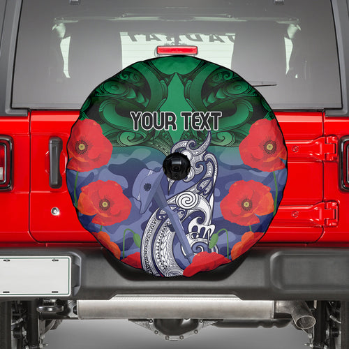 Custom Warriors Rugby ANZAC Spare Tire Cover Gallipoli Soldier With Aboriginal Art