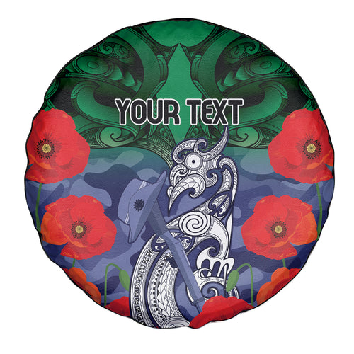 Custom Warriors Rugby ANZAC Spare Tire Cover Gallipoli Soldier With Aboriginal Art