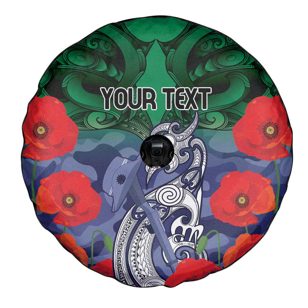 Custom Warriors Rugby ANZAC Spare Tire Cover Gallipoli Soldier With Aboriginal Art