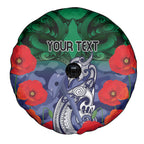 Custom Warriors Rugby ANZAC Spare Tire Cover Gallipoli Soldier With Aboriginal Art