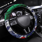 Custom Warriors Rugby ANZAC Steering Wheel Cover Gallipoli Soldier With Aboriginal Art