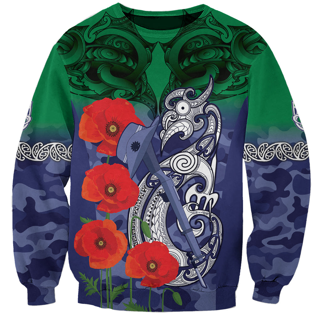 Custom Warriors Rugby ANZAC Sweatshirt Gallipoli Soldier With Aboriginal Art