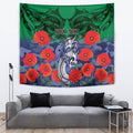 Custom Warriors Rugby ANZAC Tapestry Gallipoli Soldier With Aboriginal Art