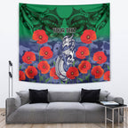 Custom Warriors Rugby ANZAC Tapestry Gallipoli Soldier With Aboriginal Art