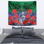 Custom Warriors Rugby ANZAC Tapestry Gallipoli Soldier With Aboriginal Art