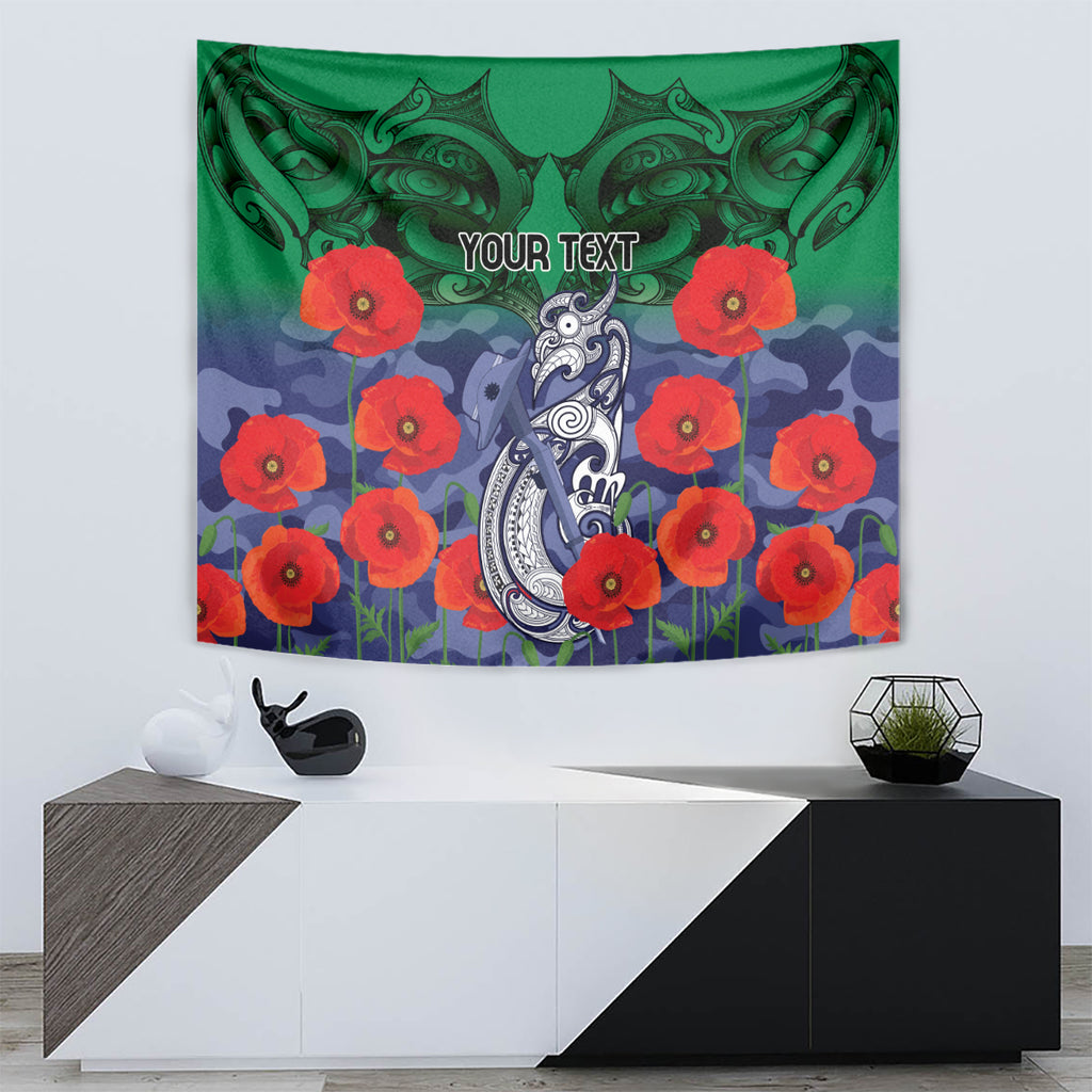 Custom Warriors Rugby ANZAC Tapestry Gallipoli Soldier With Aboriginal Art