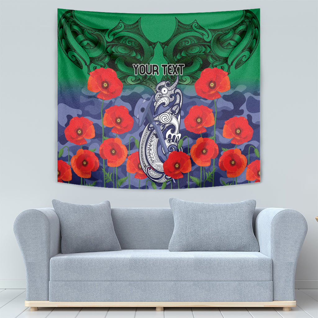 Custom Warriors Rugby ANZAC Tapestry Gallipoli Soldier With Aboriginal Art