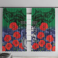 Custom Warriors Rugby ANZAC Window Curtain Gallipoli Soldier With Aboriginal Art