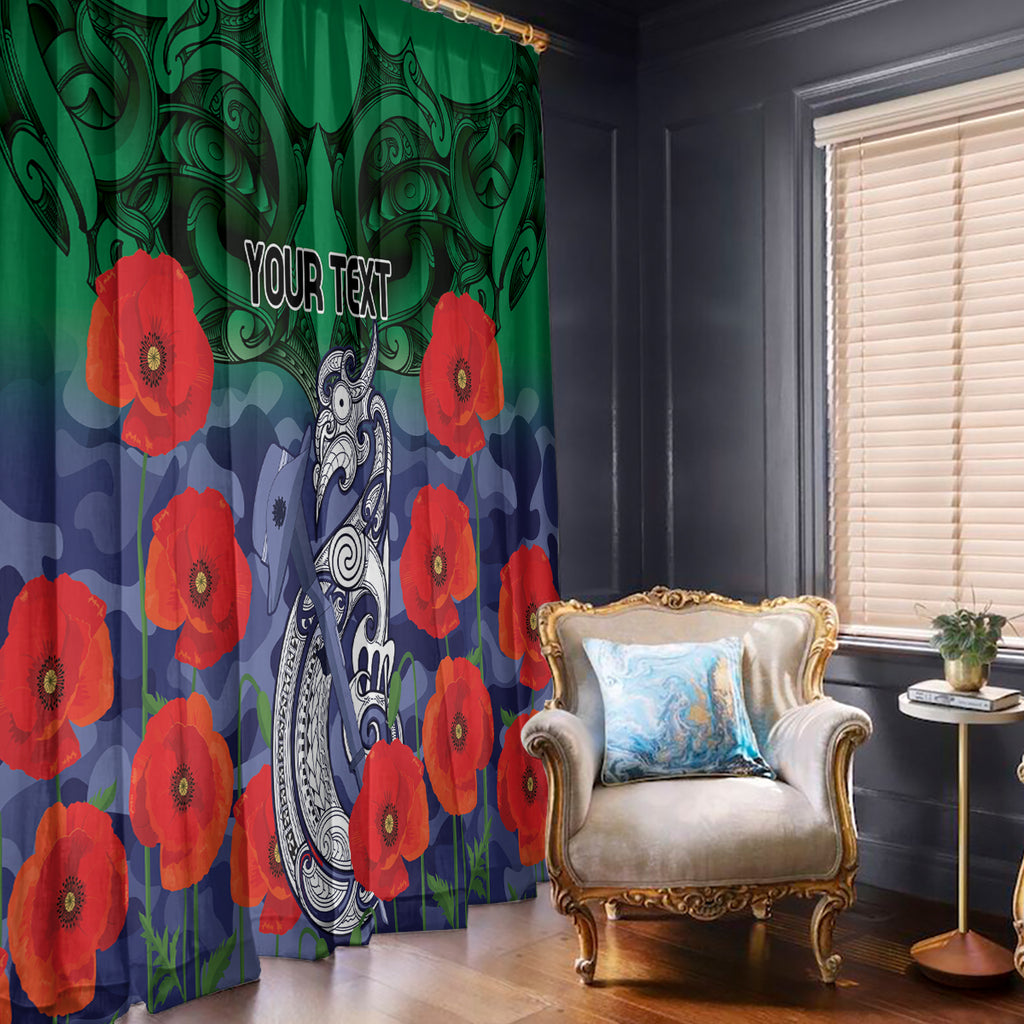 Custom Warriors Rugby ANZAC Window Curtain Gallipoli Soldier With Aboriginal Art