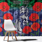 Custom Warriors Rugby ANZAC Window Curtain Gallipoli Soldier With Aboriginal Art