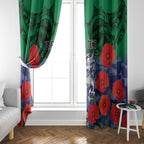 Custom Warriors Rugby ANZAC Window Curtain Gallipoli Soldier With Aboriginal Art