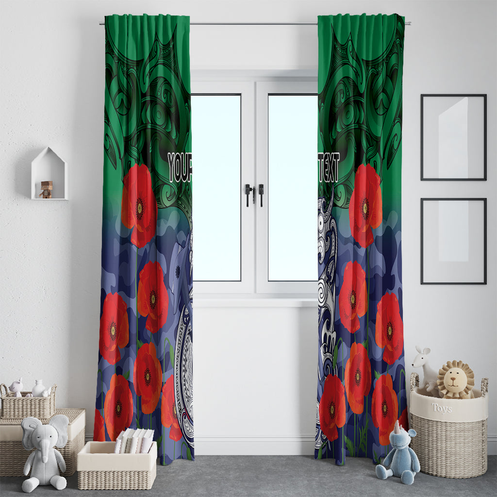 Custom Warriors Rugby ANZAC Window Curtain Gallipoli Soldier With Aboriginal Art