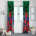 Custom Warriors Rugby ANZAC Window Curtain Gallipoli Soldier With Aboriginal Art