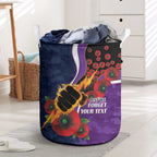 Melbourne Storm ANZAC Personalised Laundry Basket Lest We Forget Poppy Camo