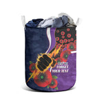 Melbourne Storm ANZAC Personalised Laundry Basket Lest We Forget Poppy Camo