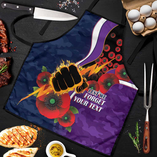 Melbourne Storm ANZAC Personalised Apron Lest We Forget Poppy Camo
