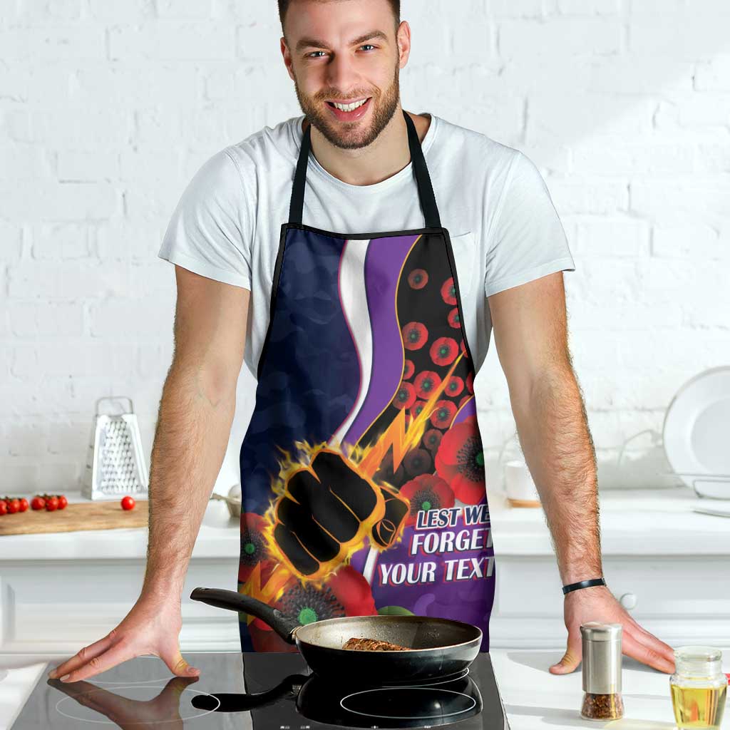 Melbourne Storm ANZAC Personalised Apron Lest We Forget Poppy Camo