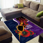 Melbourne Storm ANZAC Personalised Area Rug Lest We Forget Poppy Camo
