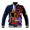 Melbourne Storm ANZAC Personalised Baseball Jacket Lest We Forget Poppy Camo