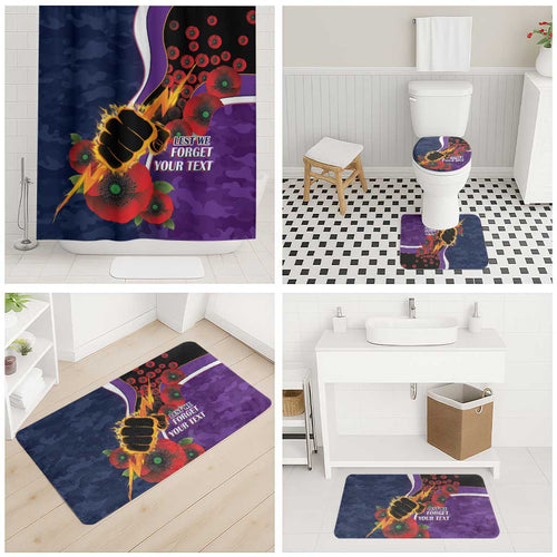 Melbourne Storm ANZAC Personalised Bathroom Set Lest We Forget Poppy Camo