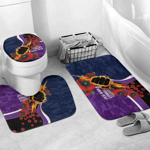 Melbourne Storm ANZAC Personalised Bathroom Set Lest We Forget Poppy Camo