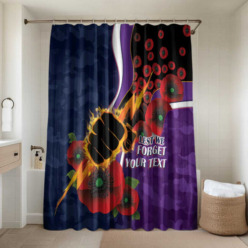 Melbourne Storm ANZAC Personalised Bathroom Set Lest We Forget Poppy Camo