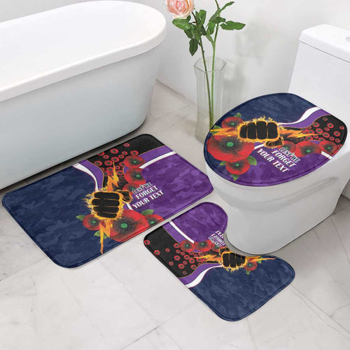 Melbourne Storm ANZAC Personalised Bathroom Set Lest We Forget Poppy Camo