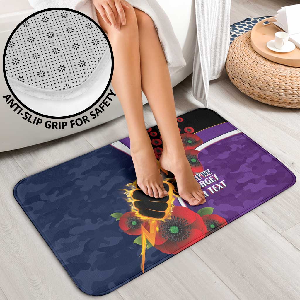 Melbourne Storm ANZAC Personalised Bathroom Set Lest We Forget Poppy Camo