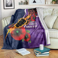 Melbourne Storm ANZAC Personalised Blanket Lest We Forget Poppy Camo